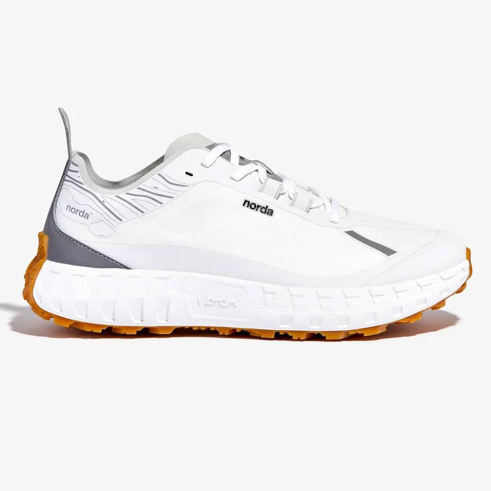 NEW NORDA men's 001 original trail runner sneakers in white